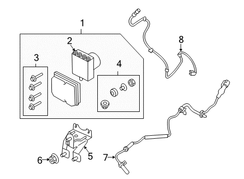 2016 Ford Special Service Police Sedan Anti-Lock Brakes Diagram