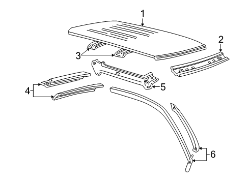 2002 Ford Explorer Sport Weatherstrip Diagram for 1L2Z-9851223-AAA