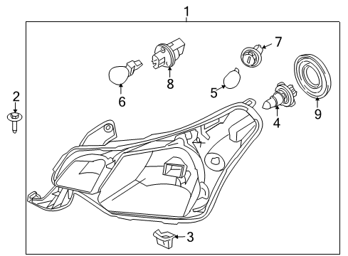 2011 Ford Focus Bulbs Diagram 3 - Thumbnail