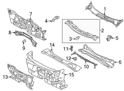 2013 Ford Fiesta Cowl Diagram