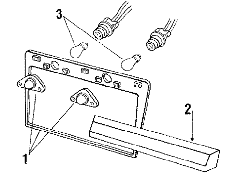 1987 Ford LTD Crown Victoria License Lamps Diagram