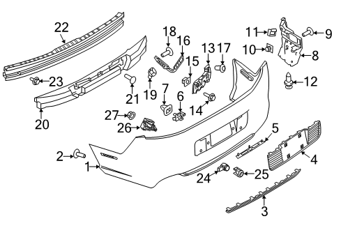 2014 Ford Mustang Rear Bumper Diagram