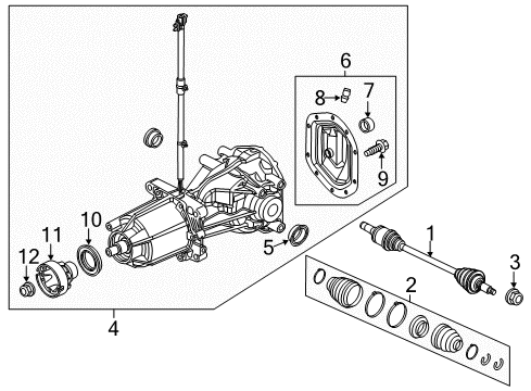 2014 Ford Explorer Axle Components - Rear Diagram