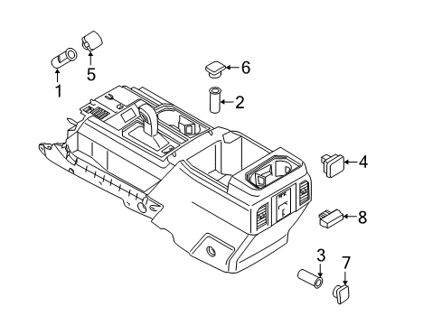 2017 Ford F-250 Super Duty Front Console Diagram