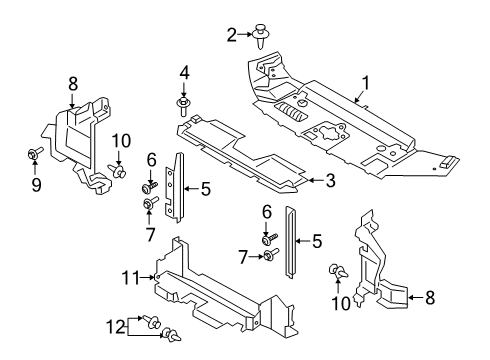 2023 Ford Ranger Air Deflector - Radiator Support Diagram