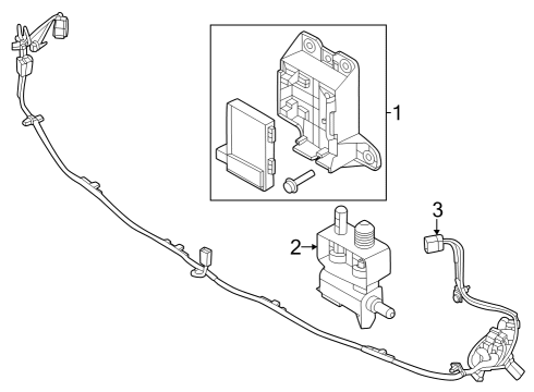 2024 Ford Mustang Electrical Components - Front Bumper Diagram