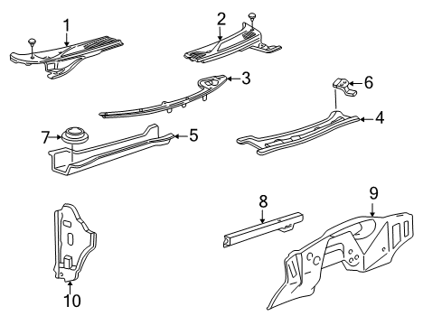 2006 Ford F-150 Cab Cowl Diagram 3 - Thumbnail