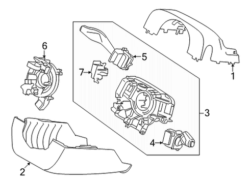 2022 Lincoln Nautilus SHROUD ASY - STEERING COLUMN Diagram for MA1Z-3530-DB