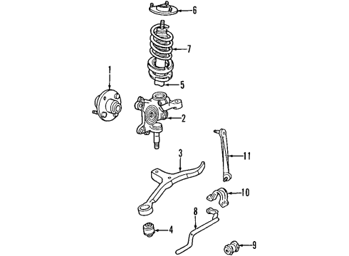 2002 Ford Taurus Front Wheel Knuckle Diagram for 3F1Z-3K185-AA