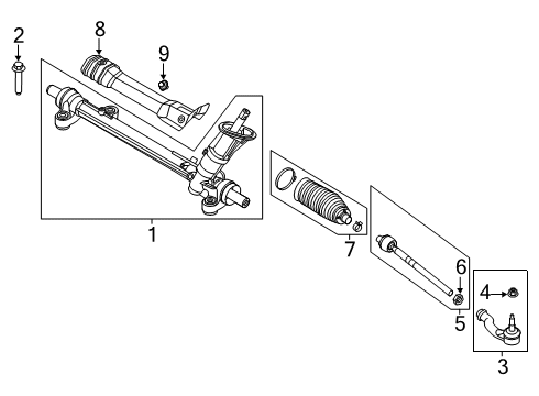 2021 Ford Escape Steering Column & Wheel, Steering Gear & Linkage Diagram