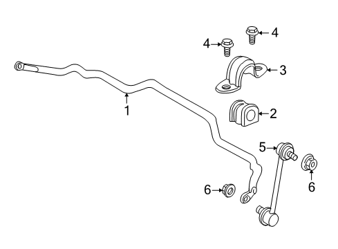 2008 Mercury Mariner Stabilizer Bar & Components - Front Diagram 1 - Thumbnail