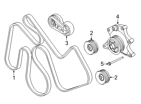 2017 Ford F-250 Super Duty Belts & Pulleys Diagram