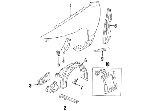 1994 Ford Probe EXTENSION Diagram for F32Z-16006-A