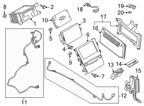 2013 Ford Fusion Receiver Assembly - Radio Diagram for DS7Z-18C869-AA