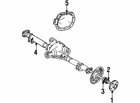 1992 Ford Crown Victoria Axle Housing - Rear Diagram