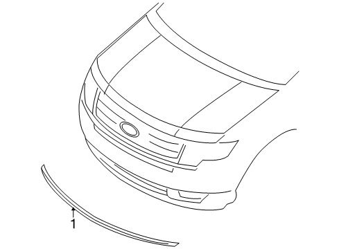 2007 Lincoln MKX Exterior Trim - Hood Diagram