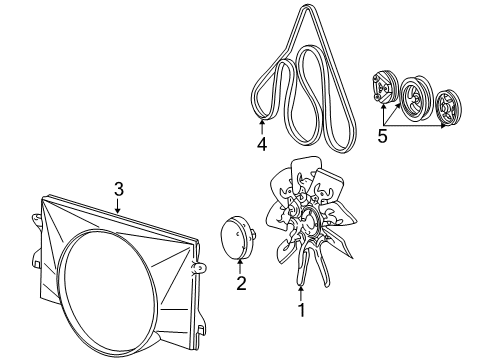 2003 Ford E-350 Super Duty Kit - Tension Pulley Diagram for F7TZ-8678-AA