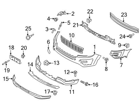 2017 Ford Explorer Front Bumper Diagram