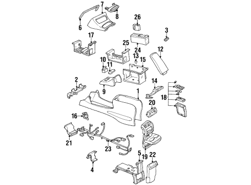 2000 Mercury Mountaineer Center Console, Sound System Diagram