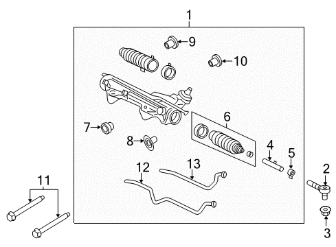 2007 Lincoln Navigator Steering Column & Wheel, Steering Gear & Linkage Diagram 2 - Thumbnail