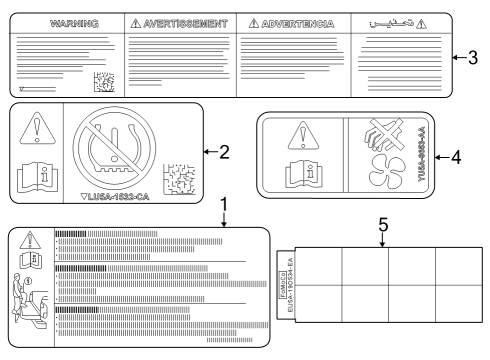 2024 Ford F-350 Super Duty Information Labels Diagram