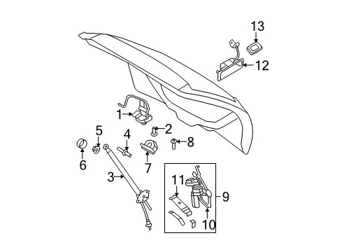 2010 Ford Edge Bracket - Actuator Mounting Diagram for 7A1Z-78404C77-A