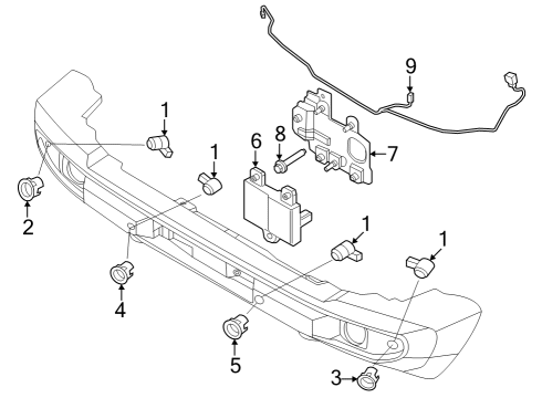 2022 Ford Bronco Parking Aid Diagram 3 - Thumbnail