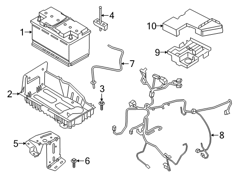 2020 Ford Explorer Battery, Cooling System Diagram