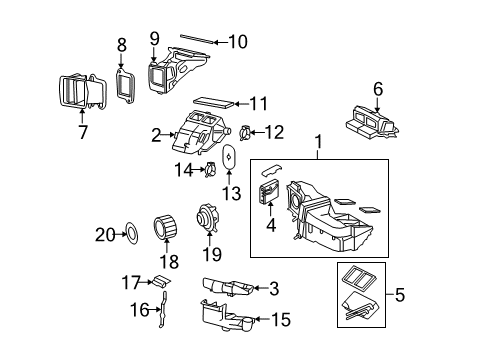 2005 Ford Freestar HVAC Case Diagram 1 - Thumbnail