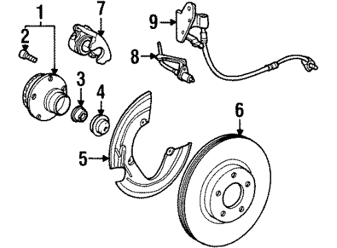 1993 Lincoln Mark VIII Anti-Lock Brakes Diagram