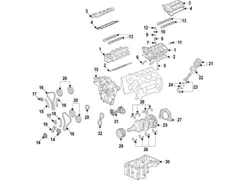 2022 Lincoln Aviator COVER - CYLINDER FRONT Diagram for L1MZ-6019-D