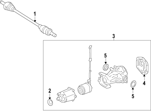 2019 Ford Explorer Rear Axle, Differential, Drive Axles, Propeller Shaft Diagram