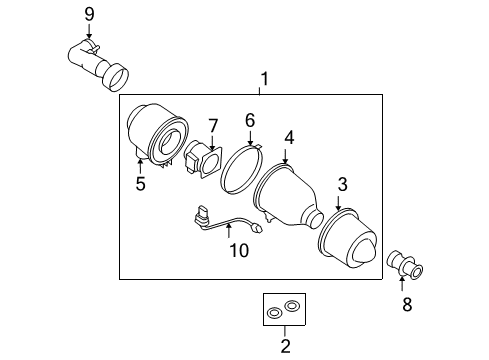 2006 Ford F-150 Hose - Air Diagram for 5L3Z-9B659-AA