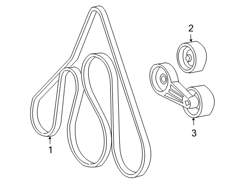 2001 Ford F-250 Super Duty Belts & Pulleys, Maintenance Diagram 2 - Thumbnail