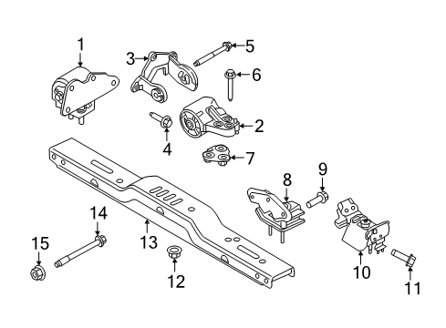 2017 Lincoln Navigator Engine & Trans Mounting Diagram