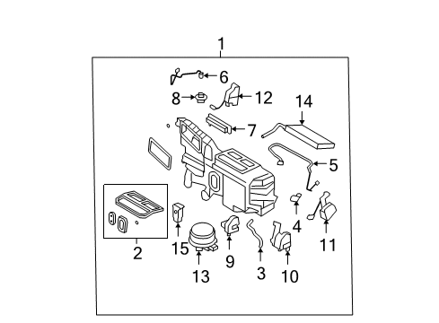 2007 Ford Edge A/C Evaporator Components Diagram