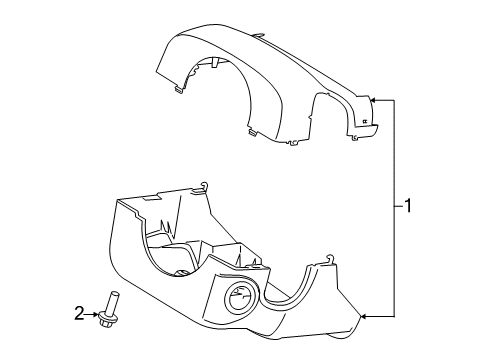 2017 Ford F-250 Super Duty Shroud, Switches & Levers Diagram