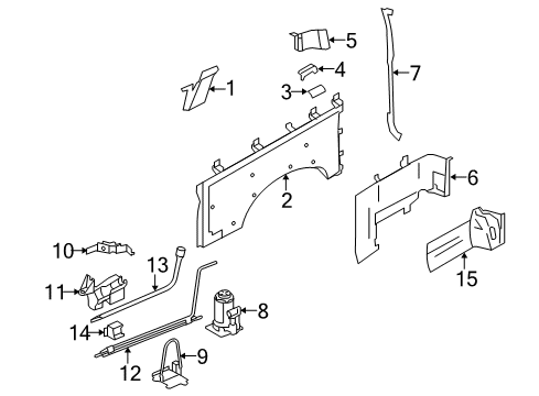 2012 Ford E-150 Interior Trim - Side Panel Diagram