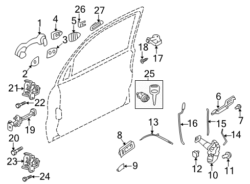 2010 Mercury Mariner Front Door Diagram 6 - Thumbnail