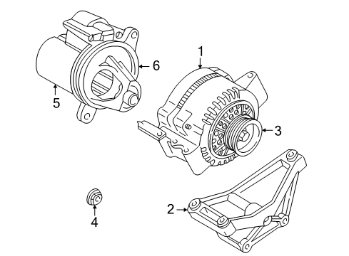 2006 Ford Ranger Bracket Diagram for 1L5Z-10A313-BA