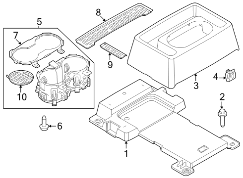 2023 Lincoln Aviator Front Console, Rear Console Diagram