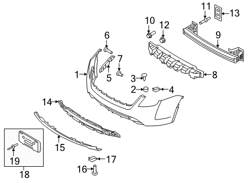 2010 Mercury Milan Front Bumper Diagram