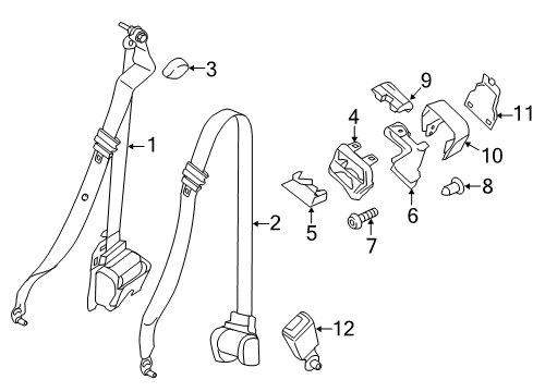 2019 Ford Transit-250 Seat Belt Diagram 2 - Thumbnail