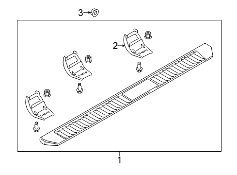 2019 Ford F-350 Super Duty Running Board Diagram