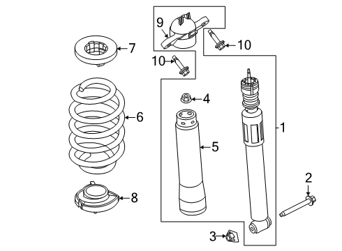 2021 Ford Escape Shocks & Components - Rear Diagram