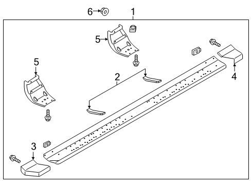 2022 Ford F-350 Super Duty Running Board Diagram 5 - Thumbnail