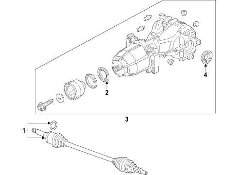 2014 Ford Escape Rear Axle, Axle Shafts & Joints, Differential, Drive Axles, Propeller Shaft Diagram