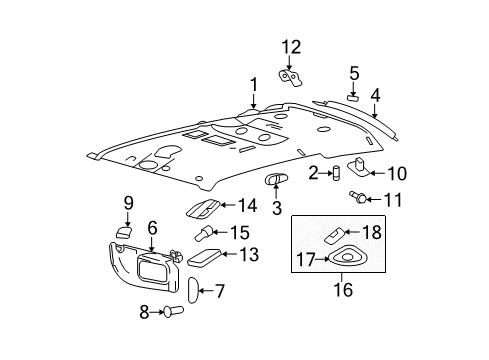 2007 Mercury Mountaineer Retainer Diagram for 6L2Z-78041A21-AAA