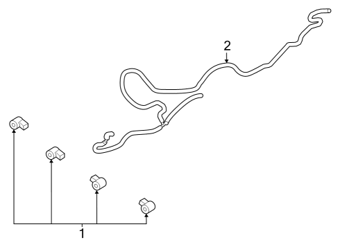 2024 Ford F-250 Super Duty Electrical Components - Rear Bumper Diagram