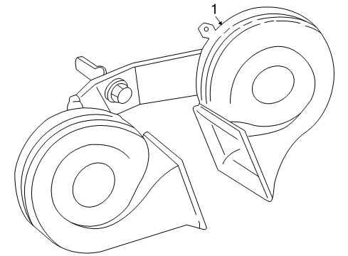 2007 Ford Five Hundred Horn Assembly Diagram for 7F9Z-13832-A